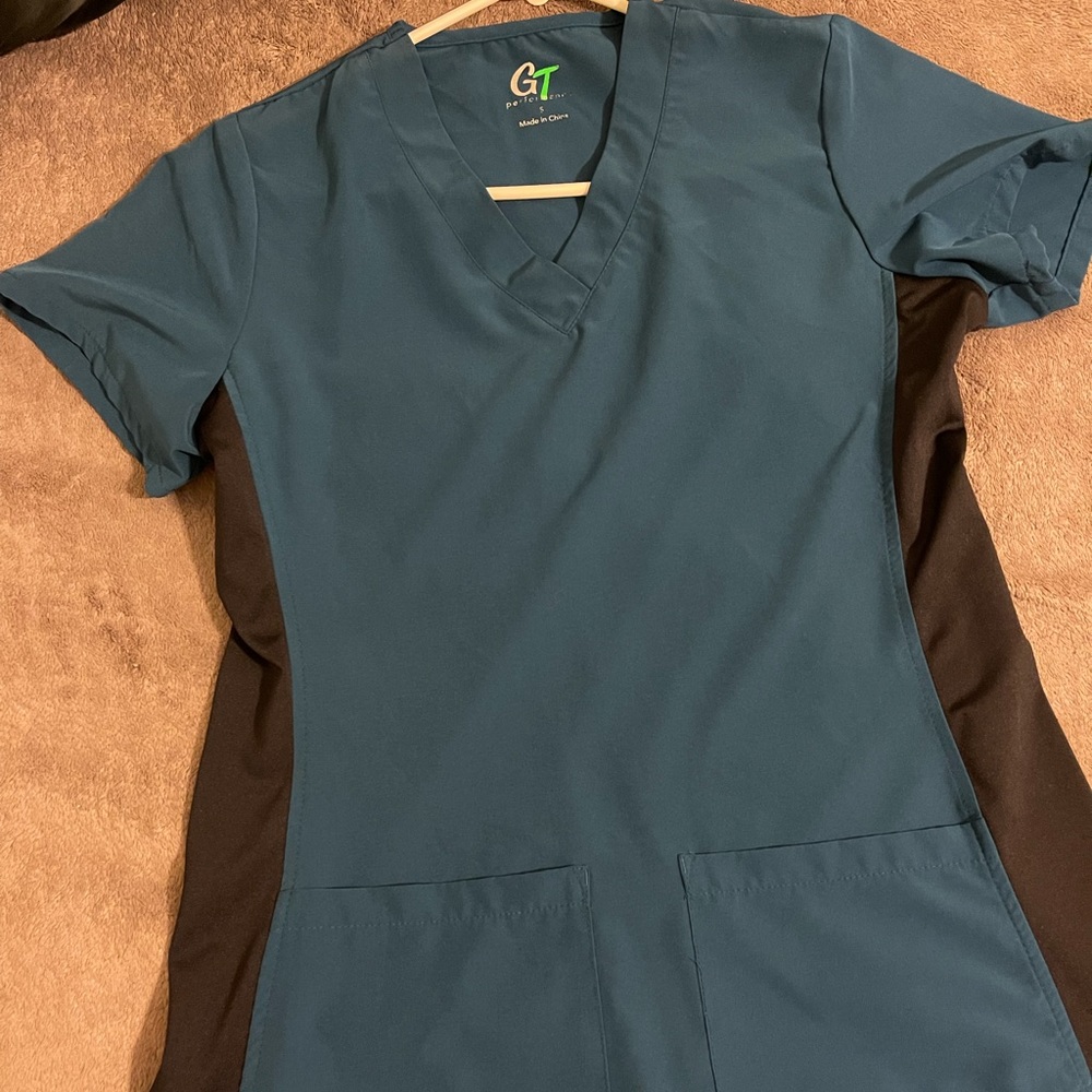 Two tone scrub top
